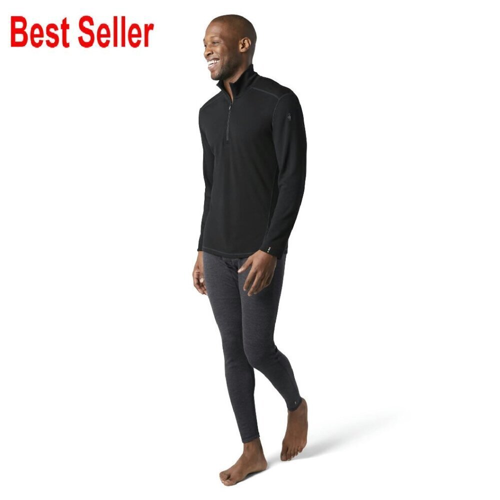 Merino Wool Base Layer Slim Fit Quarter Zip Thermal Activewear Classic